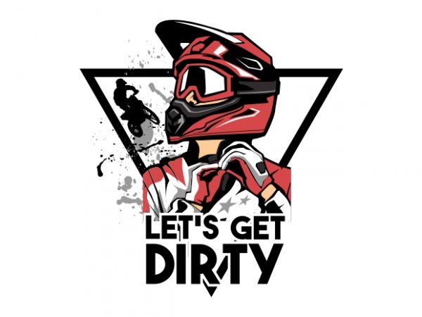 Dirt bike t shirt vector illustration