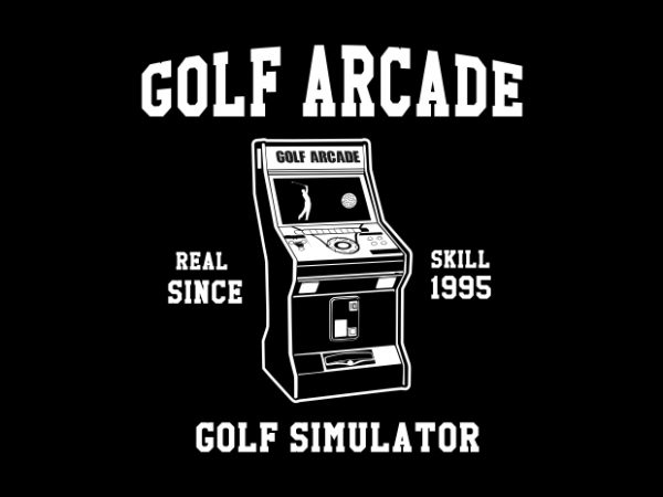 Golf arcade t shirt design for purchase