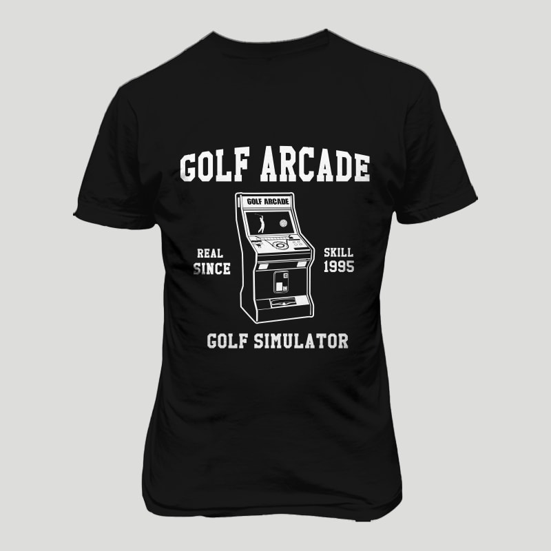 golf arcade t shirt design graphic