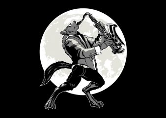 jazz wolf buy t shirt design artwork