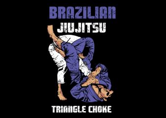 jiu jitsu triangle move commercial use t-shirt design