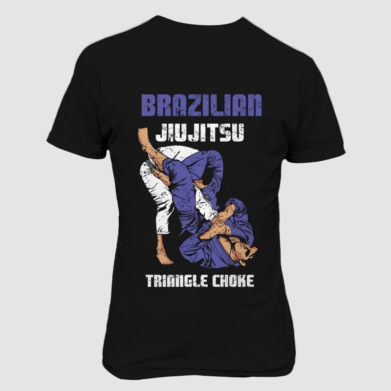 jiu jitsu triangle move t shirt design graphic