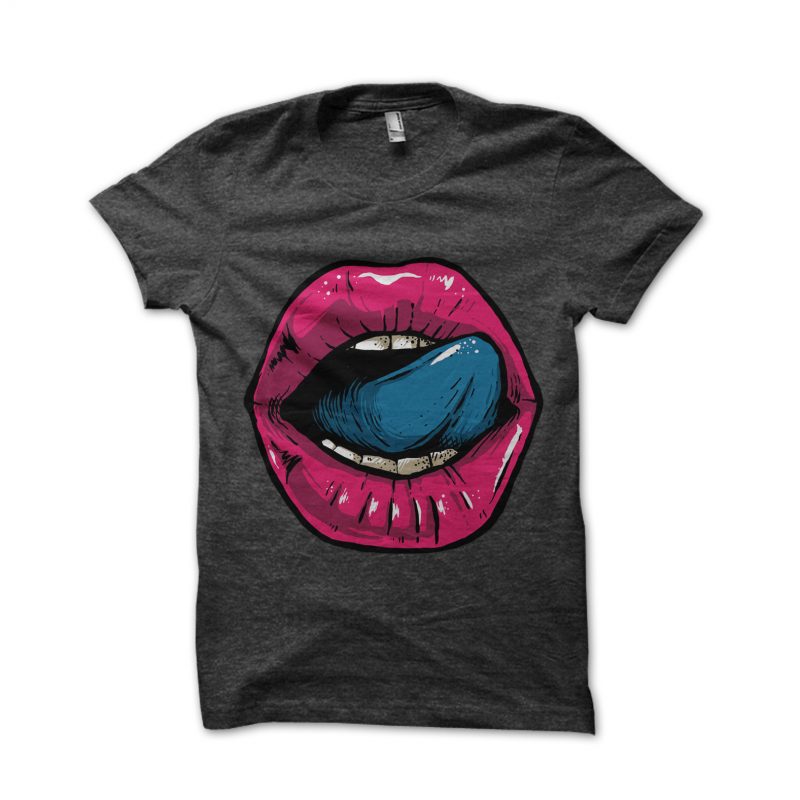 lips vector shirt designs