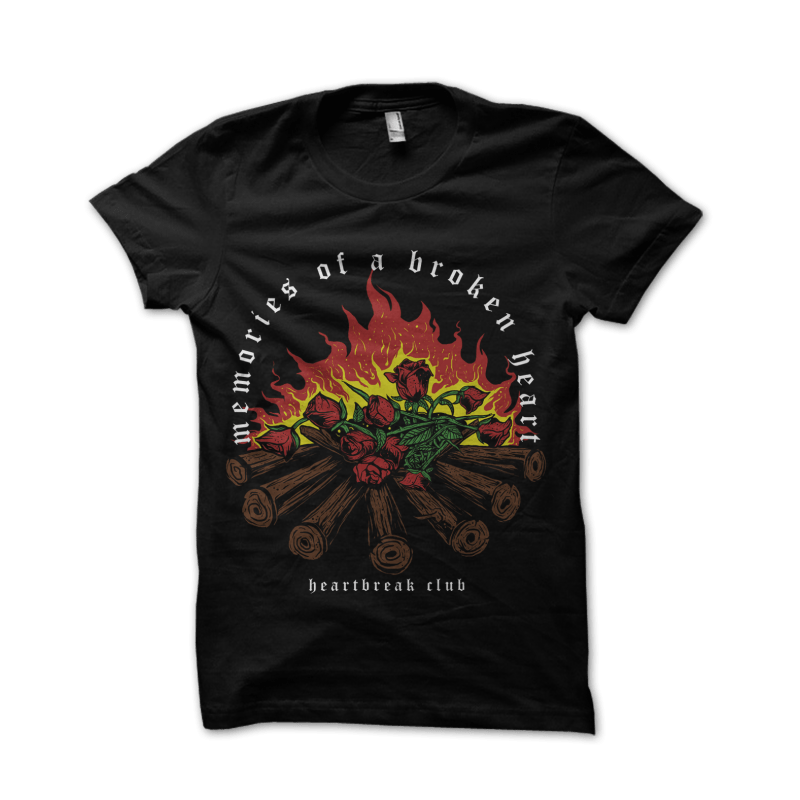 memories of a broken heart t shirt designs for merch teespring and printful