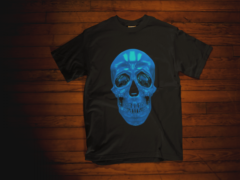 Blue skull vector shirt designs