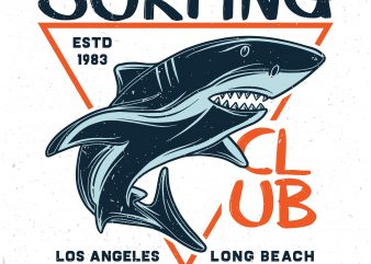 Surfing club. Vector T-Shirt Design