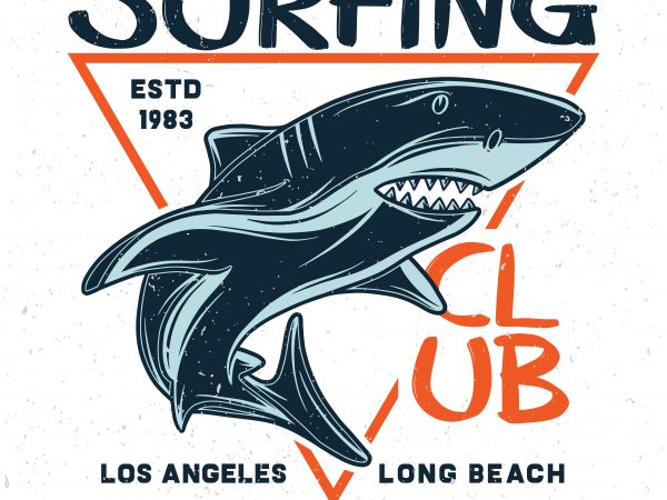 Surfing club. vector t-shirt design