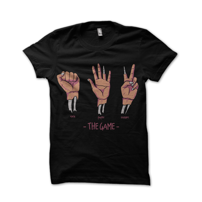 Rock Paper Scissors tshirt designs for merch by amazon