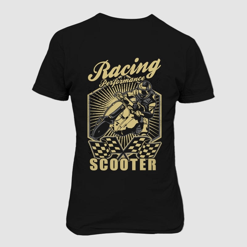 scooter racing vector shirt designs