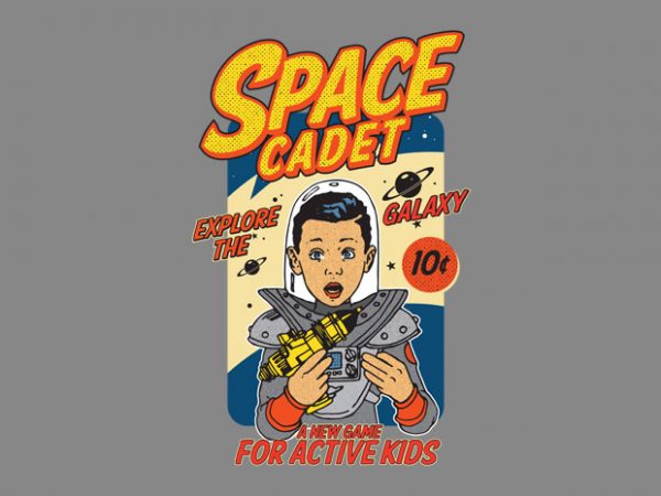 Space cadet print ready shirt design