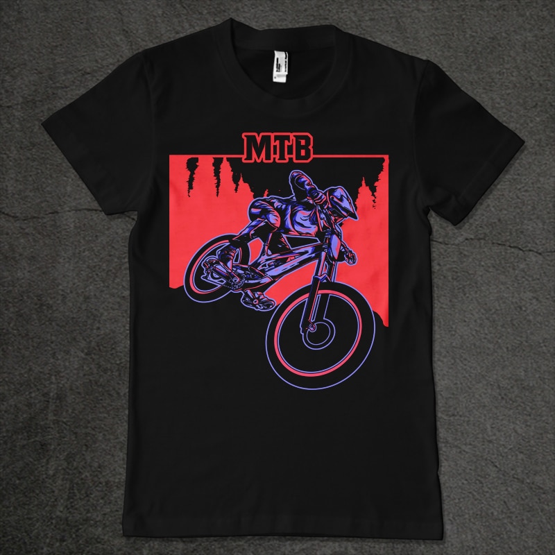 mtb t shirt designs for print on demand