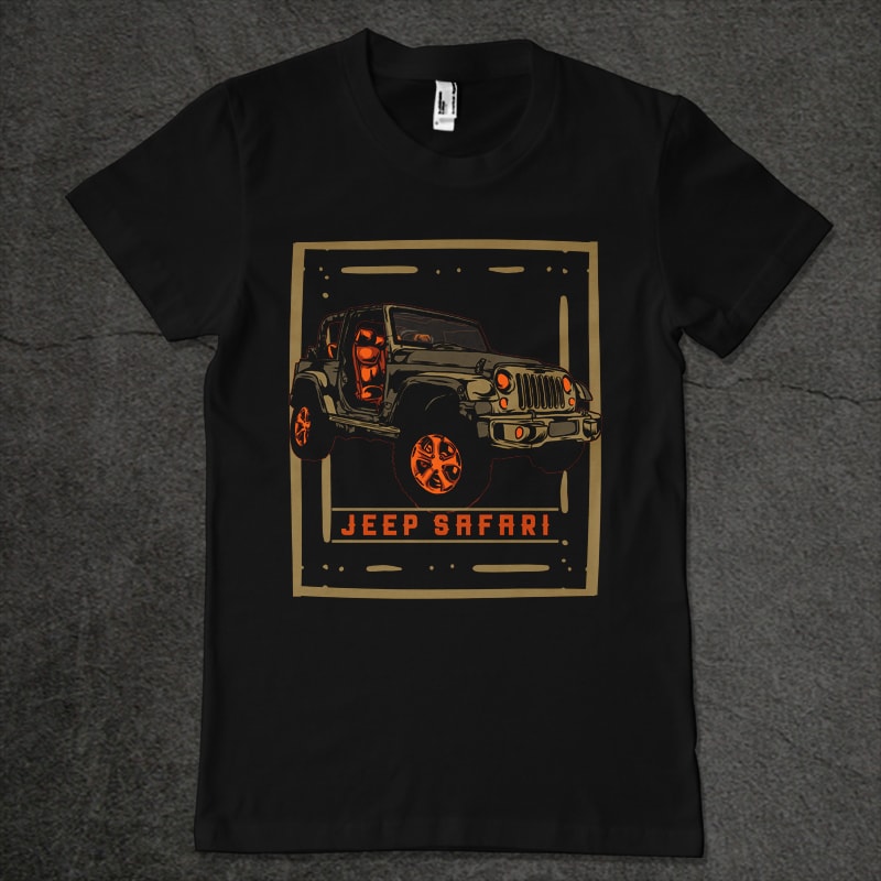 jeep safari t shirt designs for print on demand