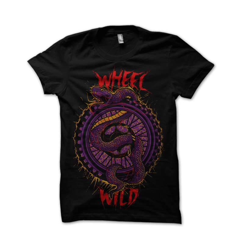 wheel and wild vector shirt designs