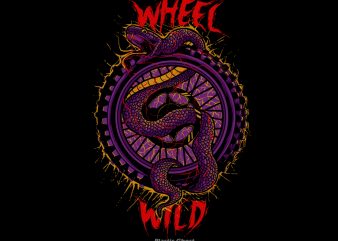 wheel and wild t-shirt design for commercial use