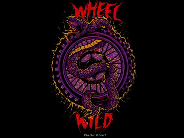 Wheel and wild t-shirt design for commercial use
