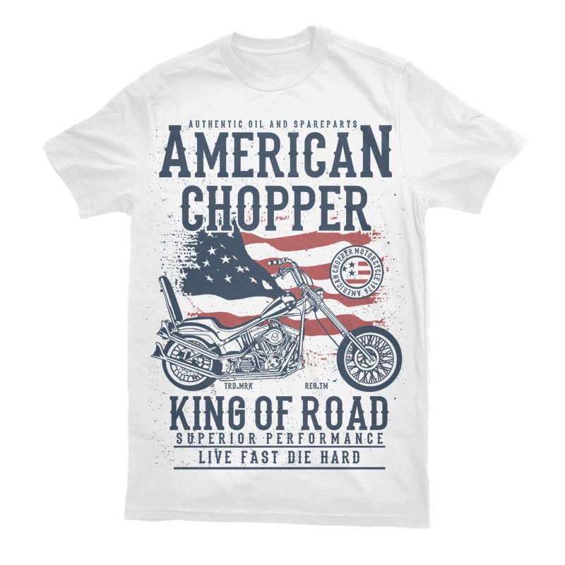 American Chopper Vector t-shirt design t shirt designs for merch teespring and printful