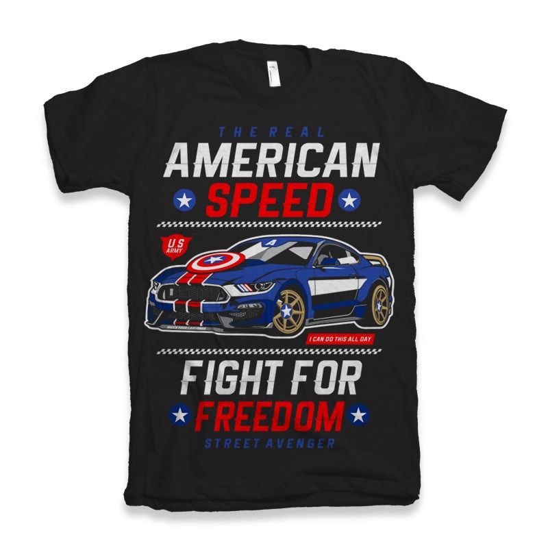 American Speed commercial use t shirt designs