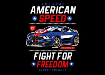 American Speed commercial use t-shirt design