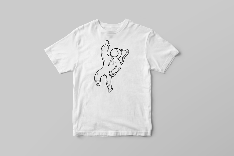 Astronaut space child minimal tattoo vector t shirt graphic design tshirt design for merch by amazon