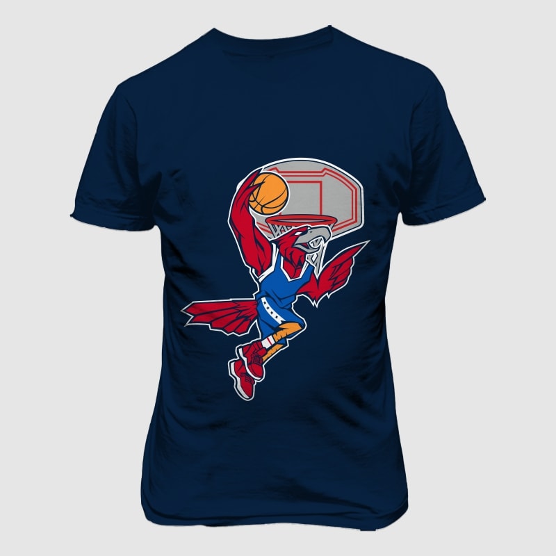 BASKETBALL EAGLE t shirt designs for print on demand