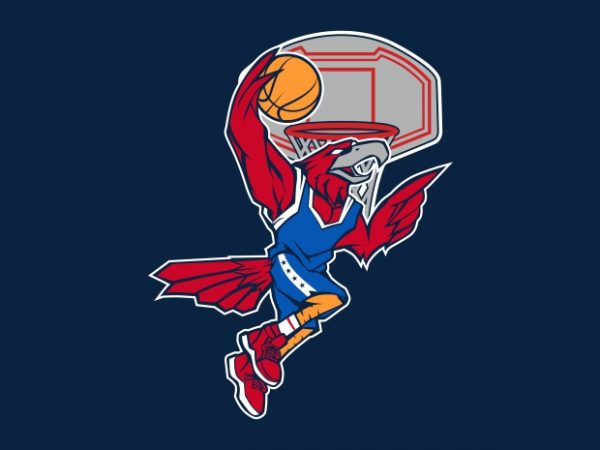 Basketball eagle vector t shirt design artwork