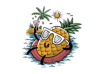 Pineapple Relaxing t shirt design to buy