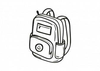 Backpack travel bag traveler simple vector graphic t shirt design