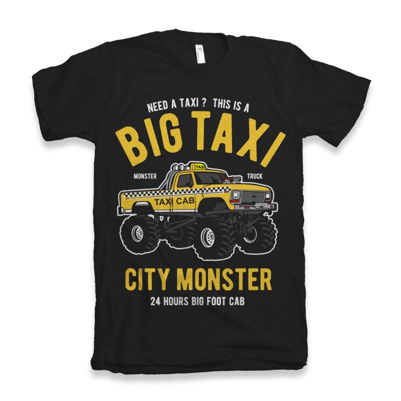 Big Taxi t shirt designs for merch teespring and printful
