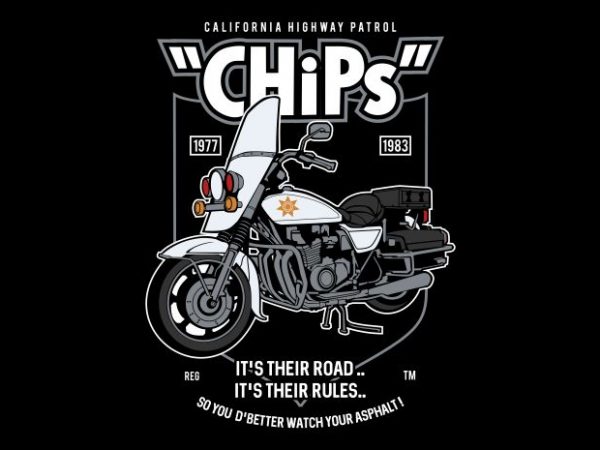 Chips commercial use t-shirt design