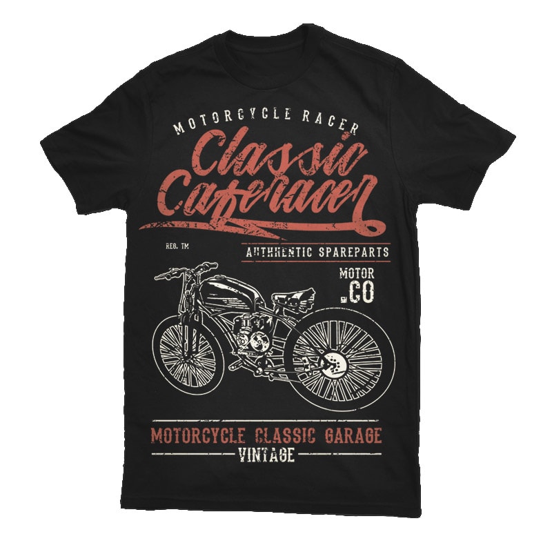 Classic Caferacer Graphic t-shirt design t shirt designs for teespring