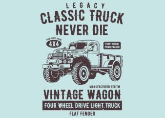 Classic Truck Vector t-shirt design