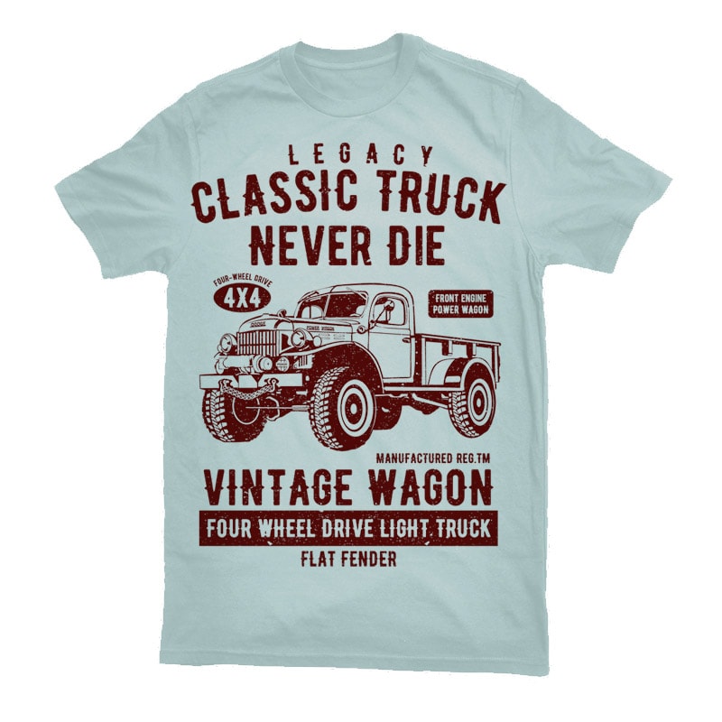 Classic Truck Vector t-shirt design t shirt designs for teespring