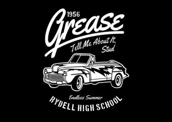 Grease graphic t-shirt design