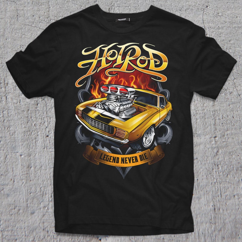 HOTROD LEGEND vector t shirt design