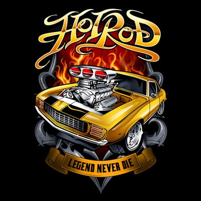 Hotrod legend t-shirt design for sale