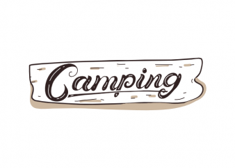 Hand drawn Camping shield outdoor shirt designs