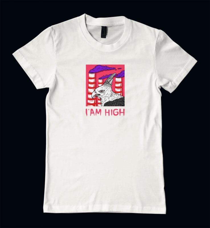 I’AM HIGH T-SHIRT DESIGN t-shirt designs for merch by amazon