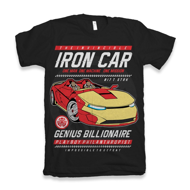 Iron Car commercial use t shirt designs