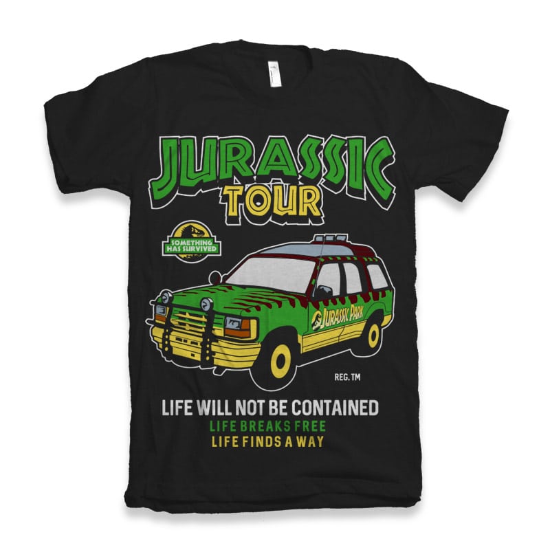 Jurassic Tour tshirt design for sale
