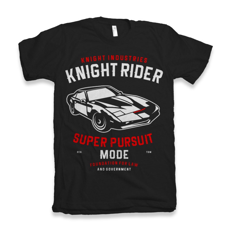 Knight Rider t shirt designs for printful