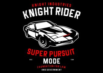 Knight Rider vector t shirt design for download