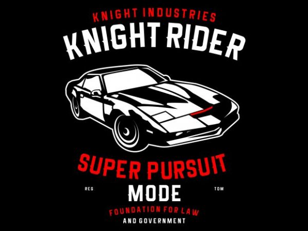 Knight rider vector t shirt design for download