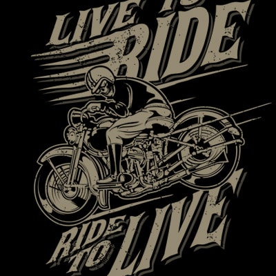 Live to ride buy t shirt design artwork