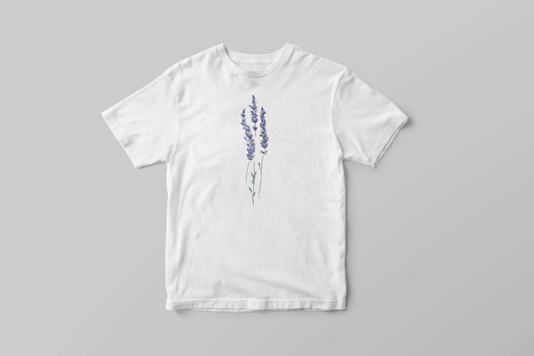 Lavender plant botany kids vector t shirt printing design t shirt designs for printful