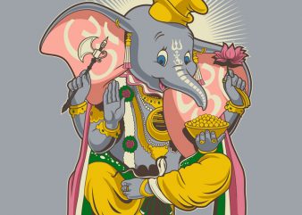 Little Ganesh print ready vector t shirt design