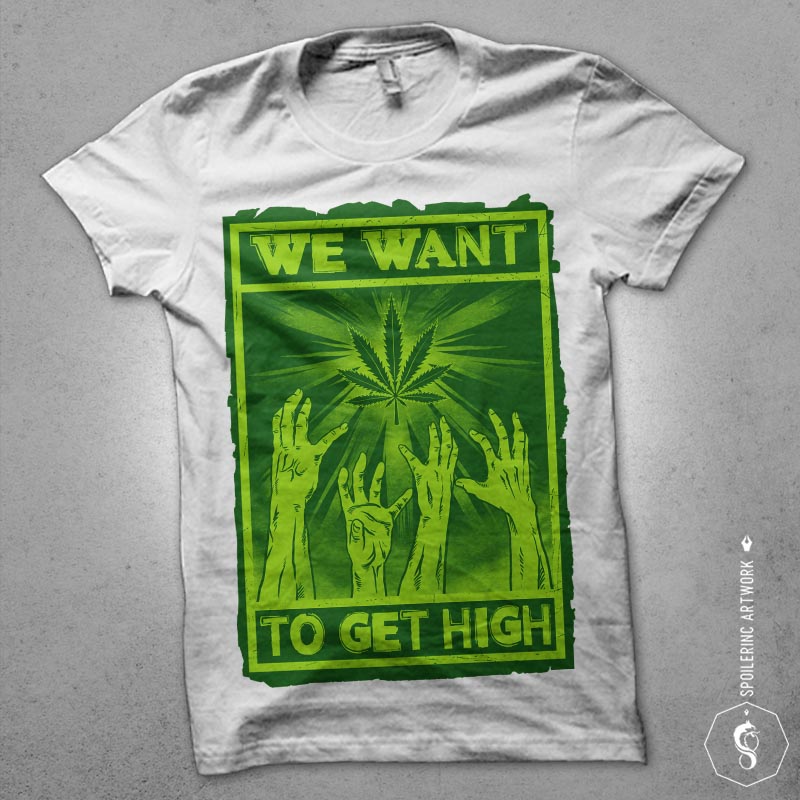 high zombies Graphic t-shirt design tshirt design for merch by amazon