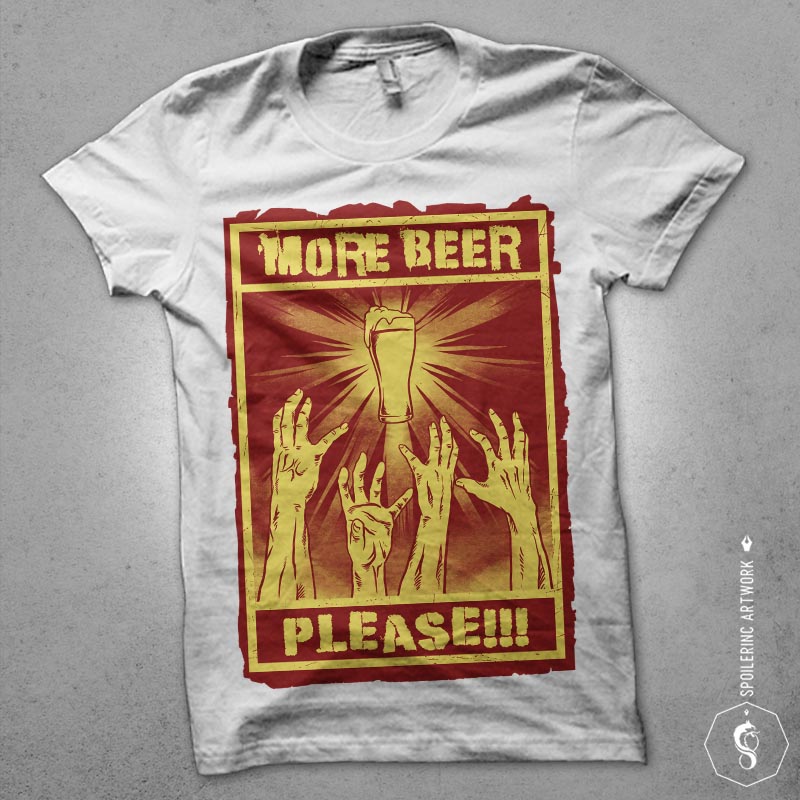 thirsty zombies Graphic t-shirt design tshirt design for merch by amazon