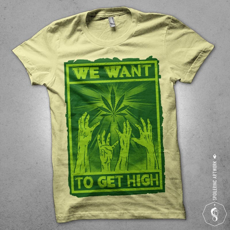 high zombies Graphic t-shirt design tshirt design for merch by amazon