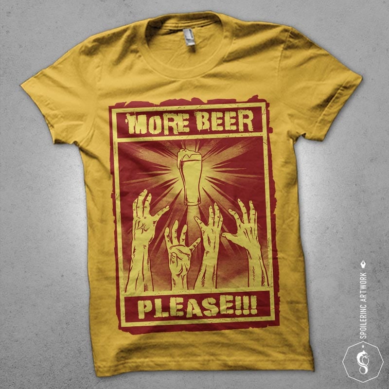 thirsty zombies Graphic t-shirt design tshirt design for merch by amazon