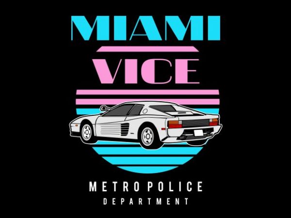 Miami vice buy t shirt design for commercial use